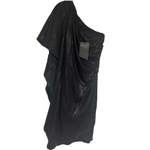 NWT 🖤 Gorgeous St John one shoulder sparkly dress